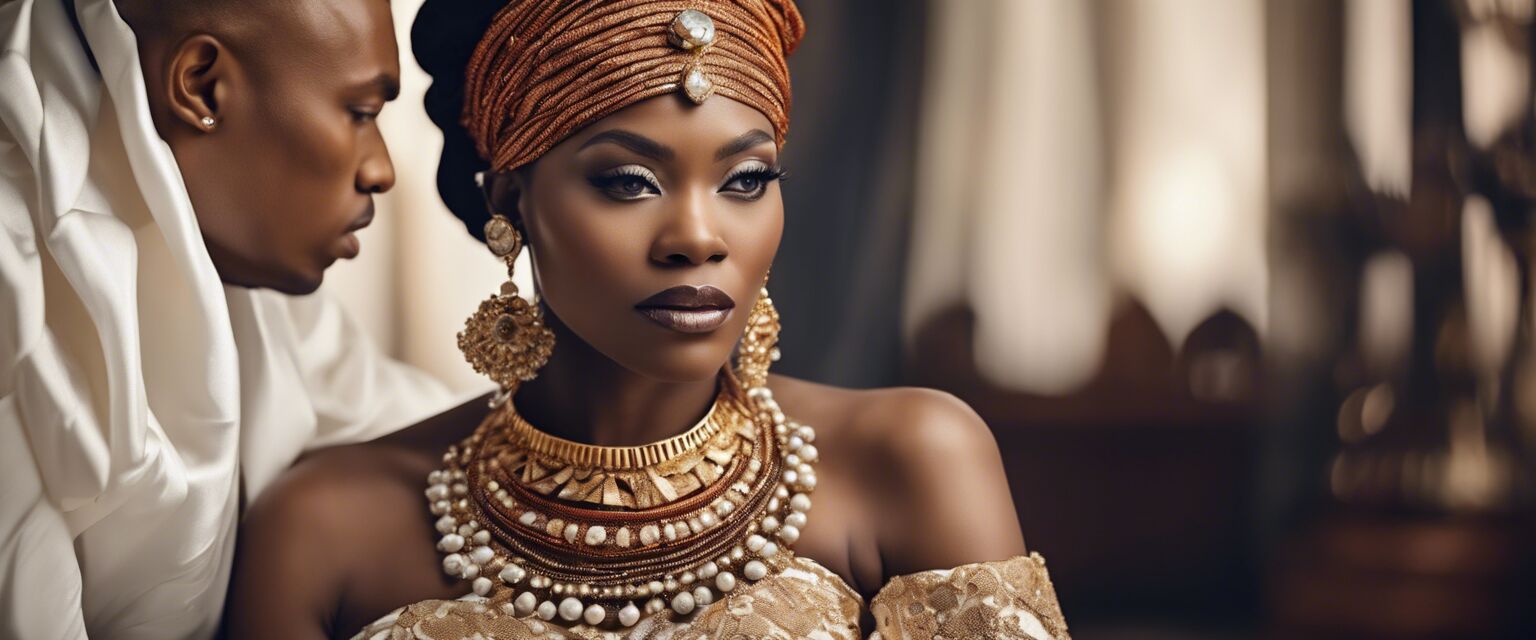 Accessories for African print wedding dresses