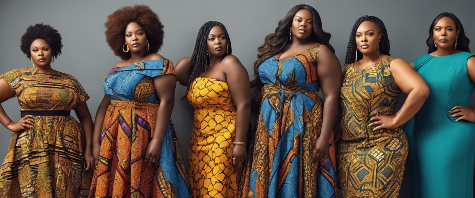 Array of plus-size African print dresses